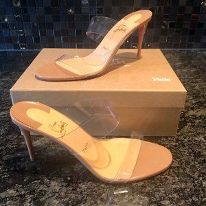 Christian Louboutin "Just Nothing" Patent Mules